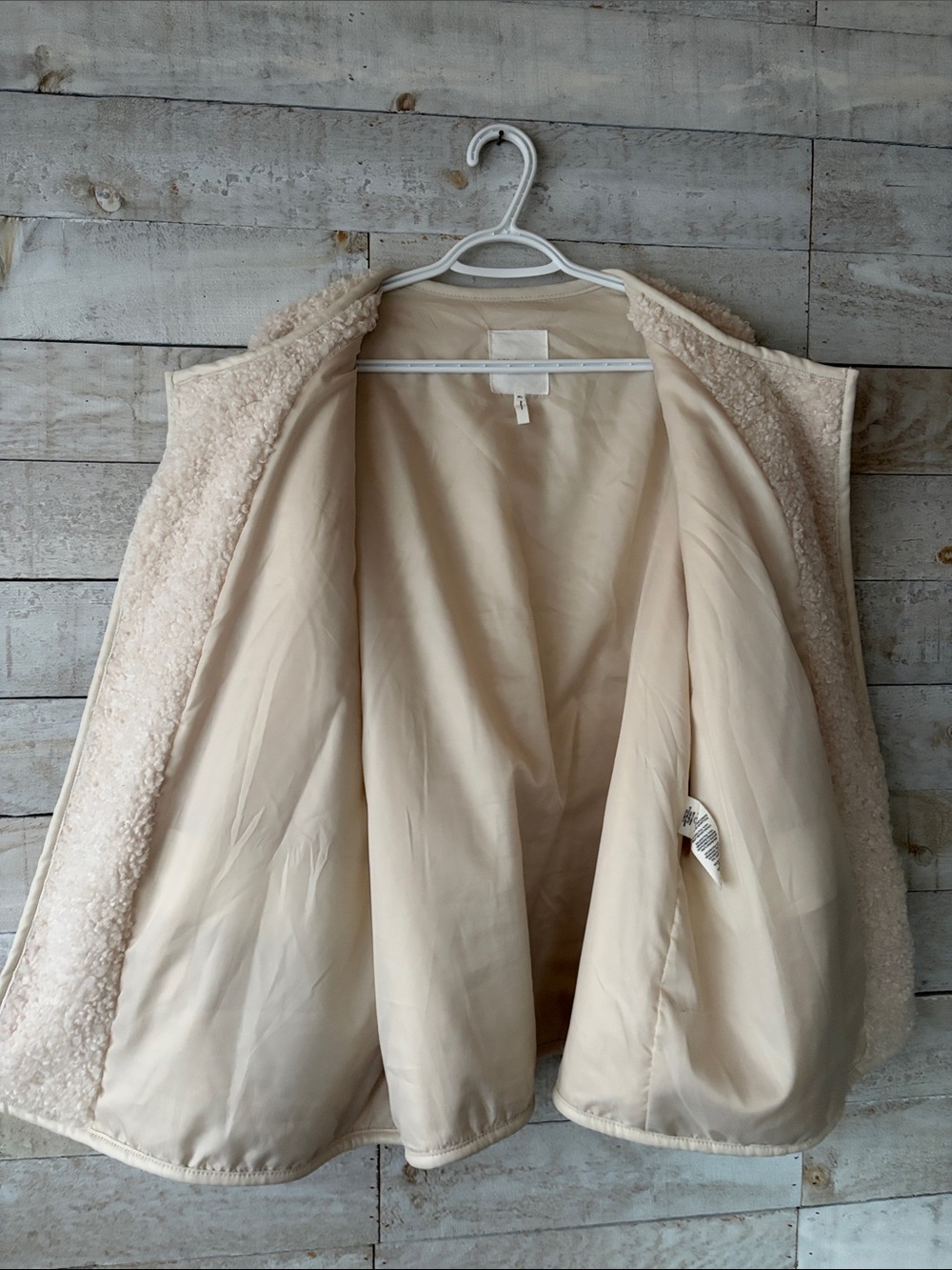 Avec Les Filles Sherpa jacket Anthropologie cream bouclé - Picture 10 of 12